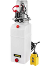 VEVOR Hydraulic Power Unit 8 Quart Hydraulic Pump Single Acting Hydraulic Pump for Dump Trailer Car Lifting 12V DC (Plastic, Single Acting Hydraulic Power Unit)