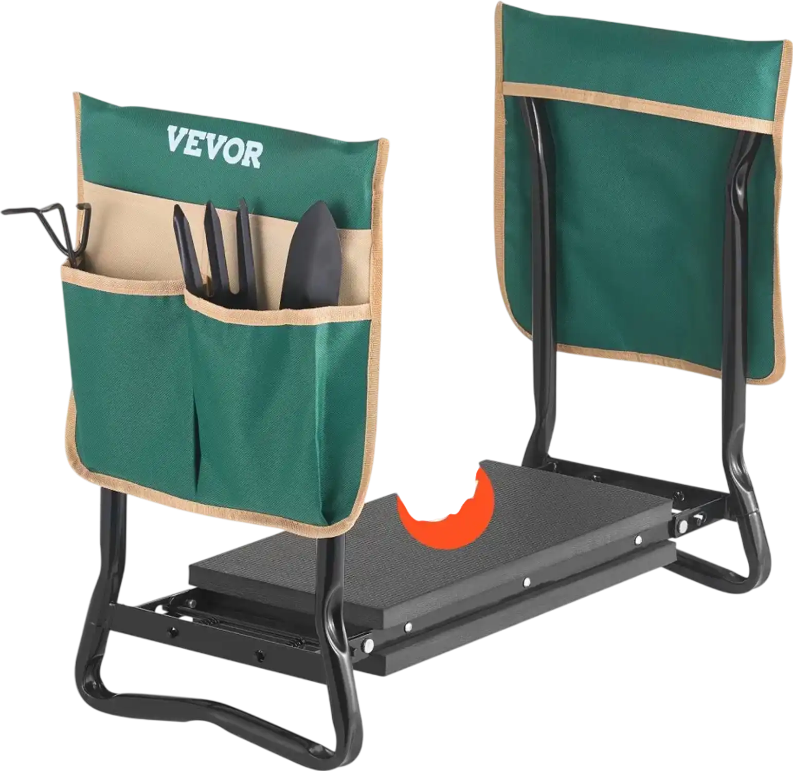 Vevor Garden Kneeler & Seat Foldable Heavy Duty Garden Stool with 2 Tool Bags New