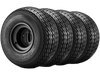 VEVOR Golf Cart Wheels, 8" 18x8.50-8 Black Steel Golf Cart Tires and Wheels Combo (Set of 4) Fit Club Car, EZGO, Yamaha, 4 Ply Rubber 4-Lug Lawn Mower Tires & Rims Assembly, 800 lbs Load, All-Terrain