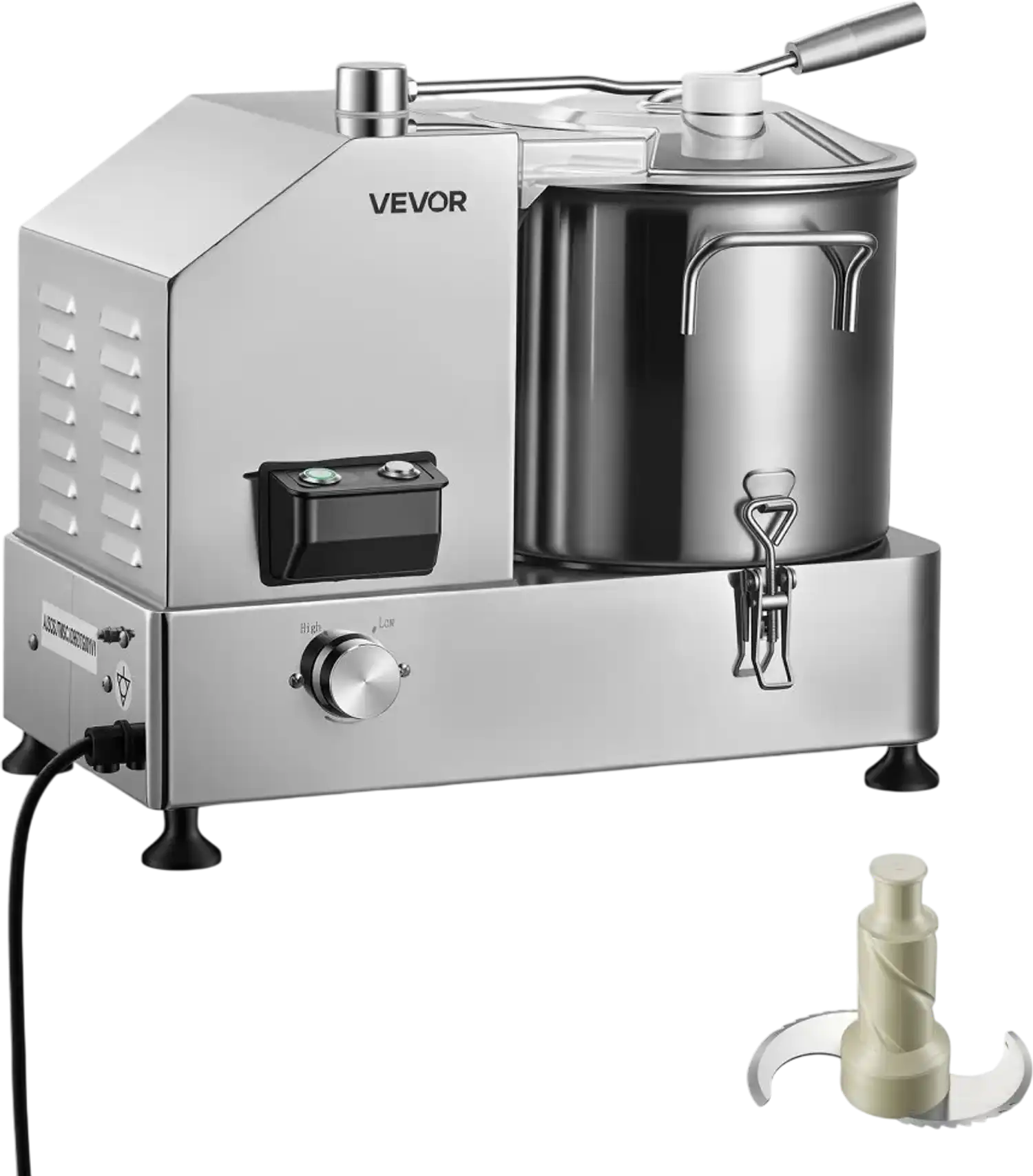 Vevor Food Processor Commercial Electric Vegetable Chopper 9.5 qt 1800W Stainless Steel Bowl New