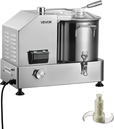 Vevor Food Processor Commercial Electric Vegetable Chopper 9.5 qt 1800W Stainless Steel Bowl New
