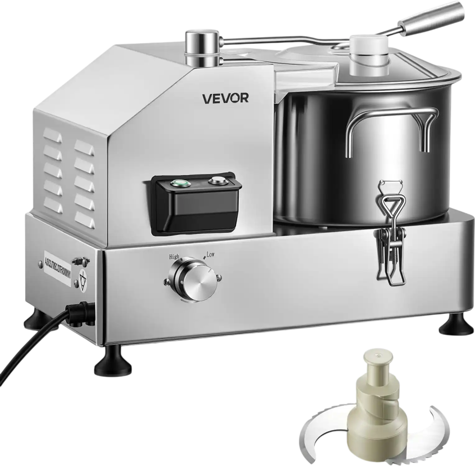 Vevor Food Processor 6.3 qt 6 L Commercial Electric Vegetable Chopper New
