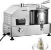 VEVOR Food Processor 6.3 qt 6 L Commercial Electric Vegetable Chopper 1800W, for Vegetables Fruit Grains Nuts, Food-Grade Stainless Steel Bowl, 110V Cutter with S-Shaped Blade, Variable Speed Dial