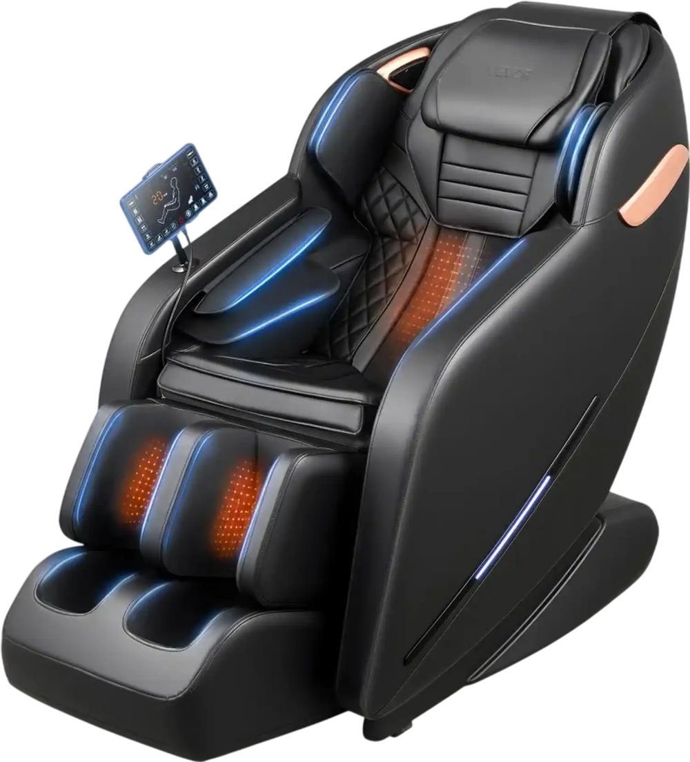 VEVOR Massage Chair, 3D Zero-Gravity Full Body Massage Chair with Extendable Footrest, Automatic Modes, Airbags, Waist & Leg Heating, Bluetooth Speaker, Touchscreen Control, for Home and Office Use