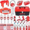 VEVOR 42 PCS Lockout Tagout Kits, Electrical Safety Loto Kit Includes Padlocks, 5 Kinds of Lockouts, Hasps, Tags & Ties, Box, Lockout Safety Tools for Electrical Risk Removal in Industrial, Machinery