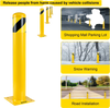 VEVOR Safety Bollard, 36 Inch Height Bollard Post, 5.5 Inch Diameter Steel Pipe Safety Bollard Post, Yellow Steel Bollard, Steel Safety Bollard with 8 Anchor Bolts, Perfect for Traffic-Sensitive Area