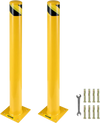 VEVOR Safety Bollard, 48 Inch Height Bollard Post, 4.5 Inch Diameter Steel Pipe Safety Bollard Post, Yellow Steel Bollard, Steel Safety Bollard with 8 Anchor Bolts, Perfect for Traffic-Sensitive Area