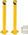 VEVOR Safety Bollard, 48 Inch Height Bollard Post, 5.5 Inch Diameter Steel Pipe Safety Bollard Post, Yellow Steel Bollard, Steel Safety Bollard with 8 Anchor Bolts, Perfect for Traffic-Sensitive Area