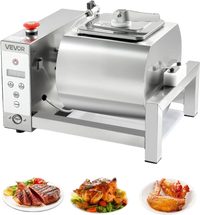 VEVOR Meat Tumbler Marinator, 10L Vacuum Tumbler Marinating Machine with Automatic Bidirectional Rotation, Stainless Steel Vacuum Curing Machine for Chicken Steak Pork, Home & Commercial Use