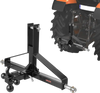 VEVOR 3 Point Trailer Hitch with 2 in Receiver, 3pt Quick Hitch Attachment, Heavy Duty Tractor Tow Drawbar Adapter, Compatible with Kubota, Mahindra, Ford, Yanmar, John Deere, Massey Ferguson