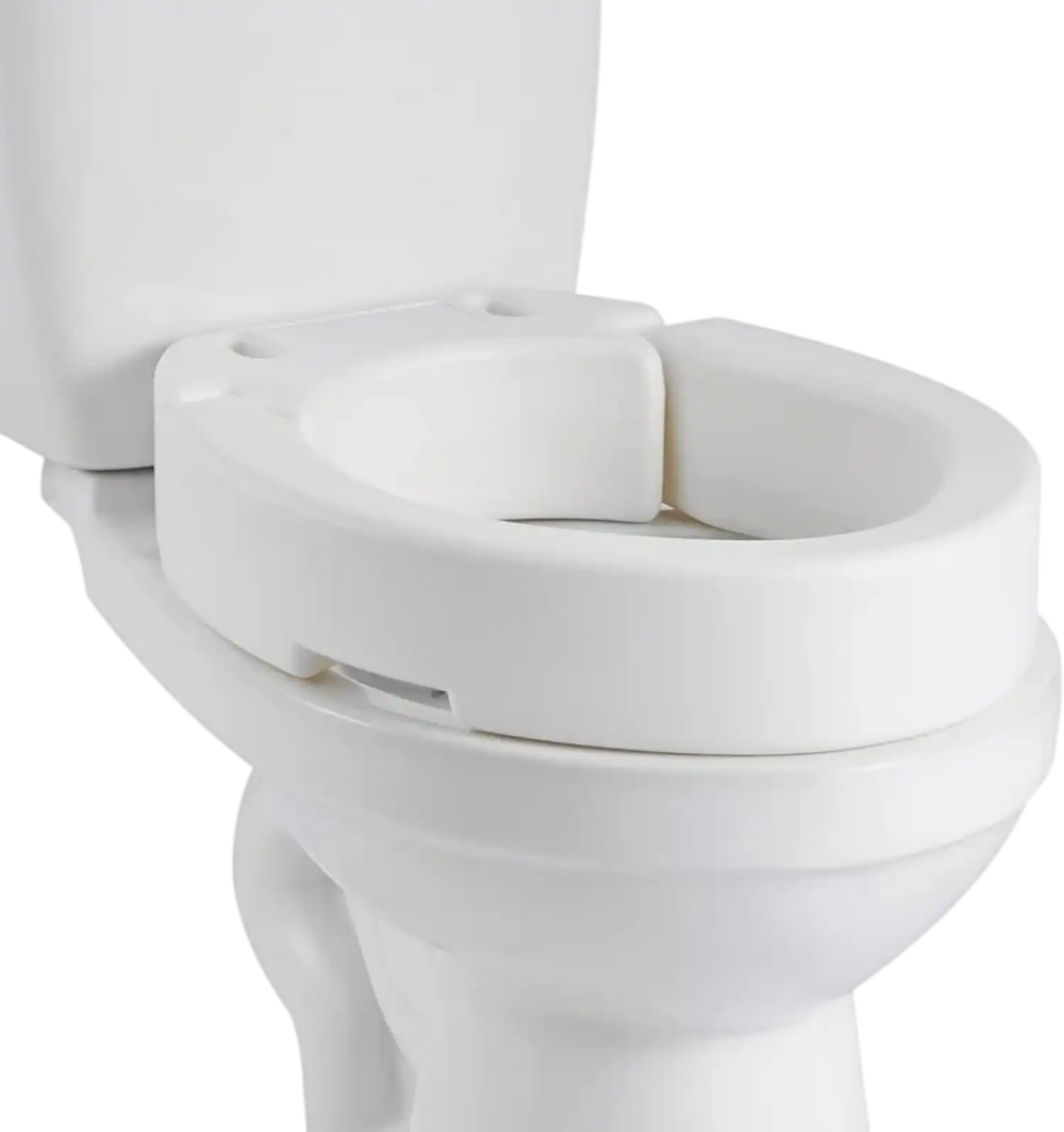 VEVOR Raised Toilet Seat, 300 lbs Load Capacity, 3.5-Inch Lift Height, Commode Elevated Toilet Seat Riser with Enlarged Opening for Seniors, Elderly, Handicap, Disabled, Adults, Fits Elongated Bowl