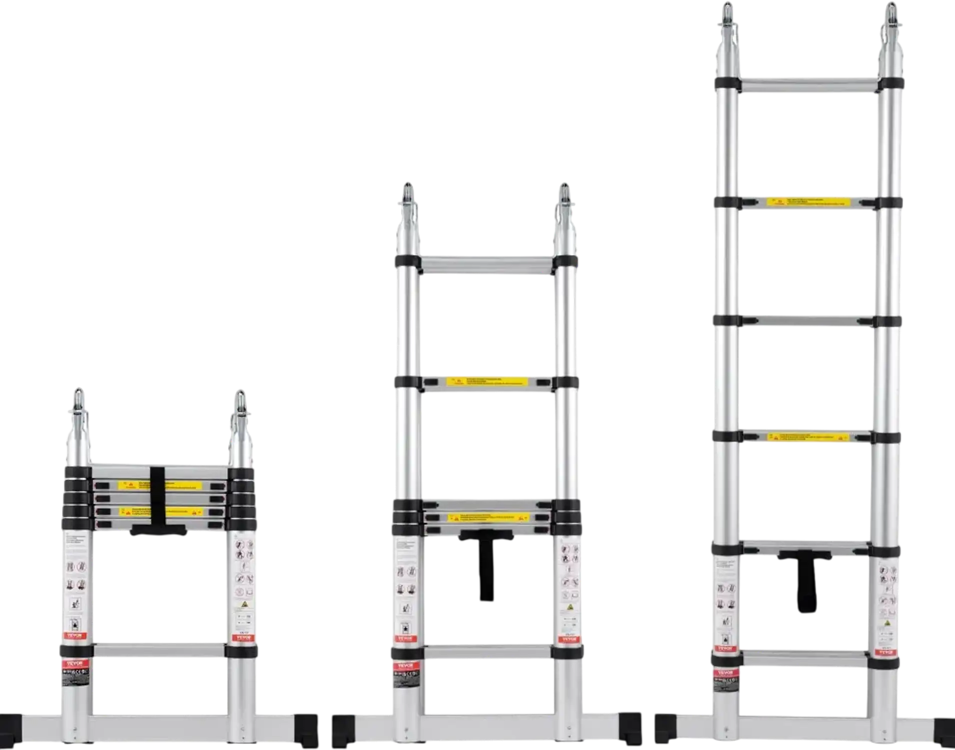 Vevor Telescoping Ladder 12.5' A-Shape Aluminum Extension Lightweight Multi-Purpose New