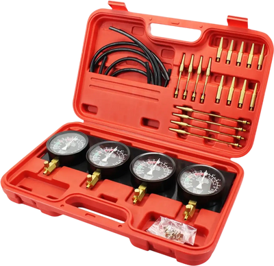 Bestauto Fuel Vacuum Carburetor Synchronize Tool Kit Fuel Vacuum Carburetor Synchronizer carb sync Gauge Set with Rubber Hose