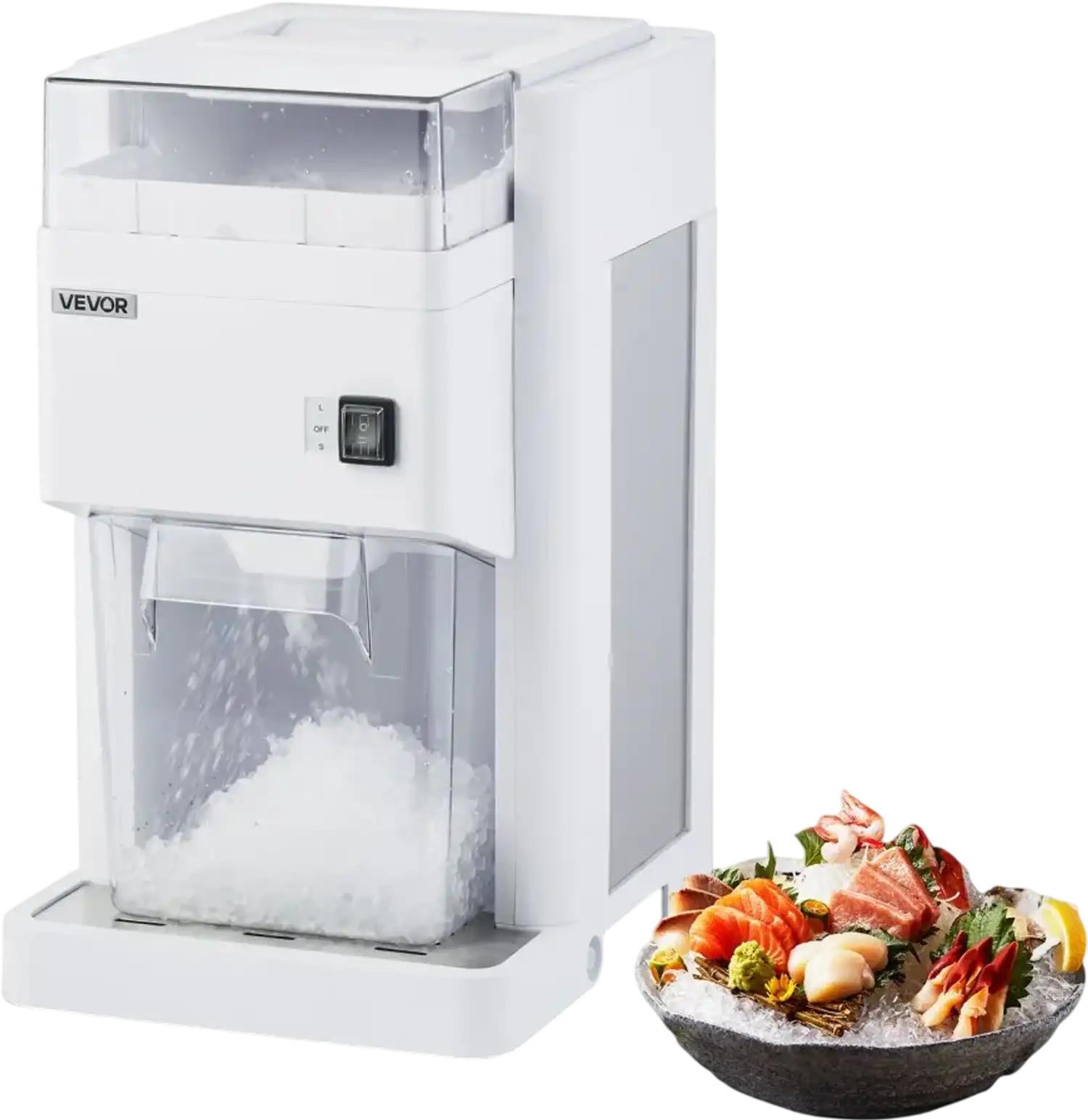 Vevor Ice Shaver Commercial Machine 1.8L 300W White New
