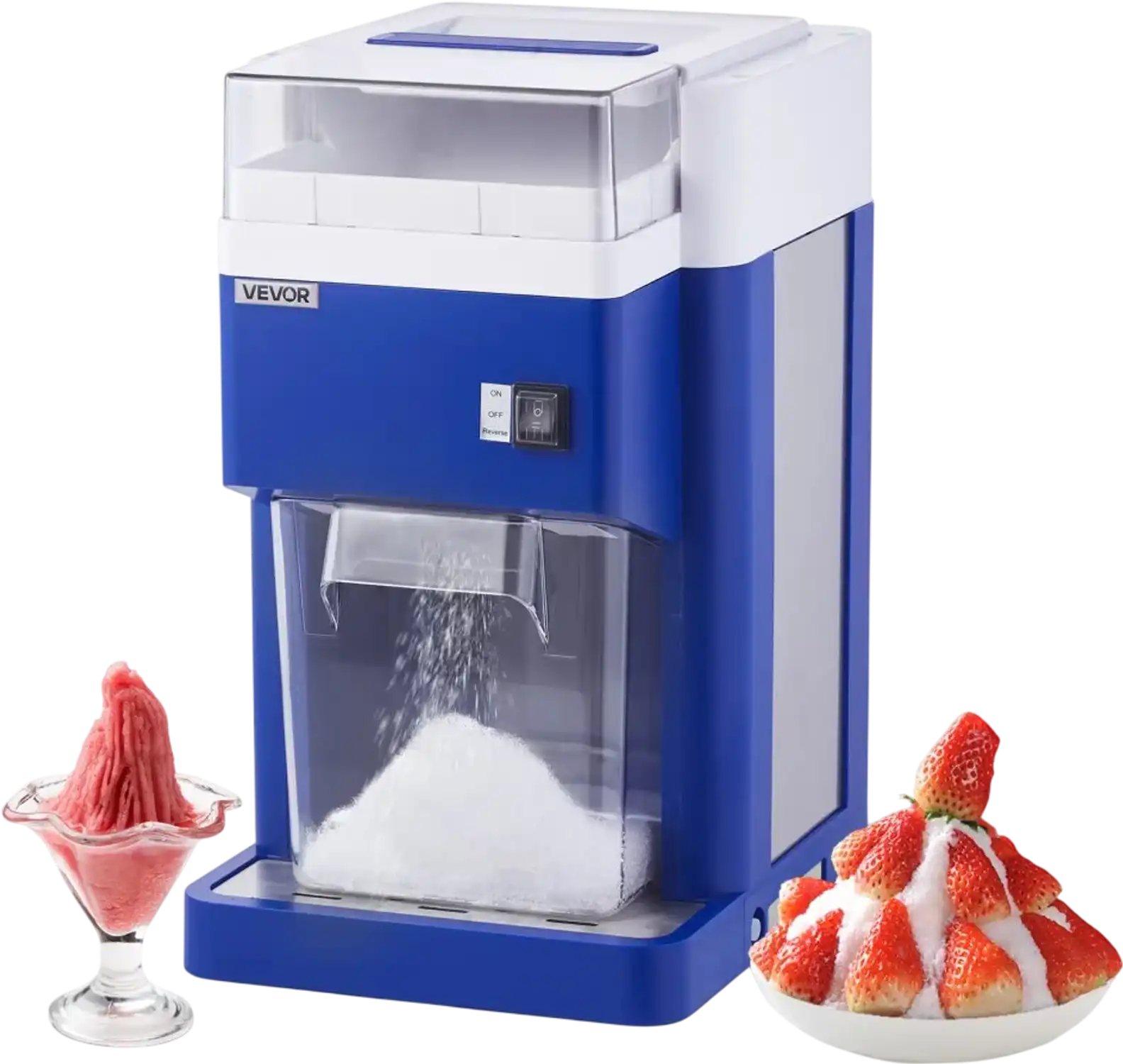 Vevor Ice Shaver Commercial Snow Cone Machine Blue New