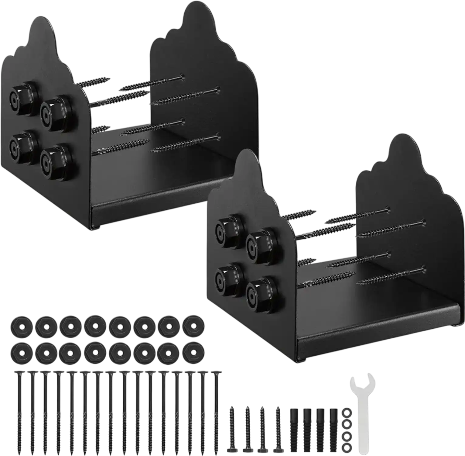 Vevor Post Base 2-Pc 8x8 Carbon Steel Deck Post Brackets New