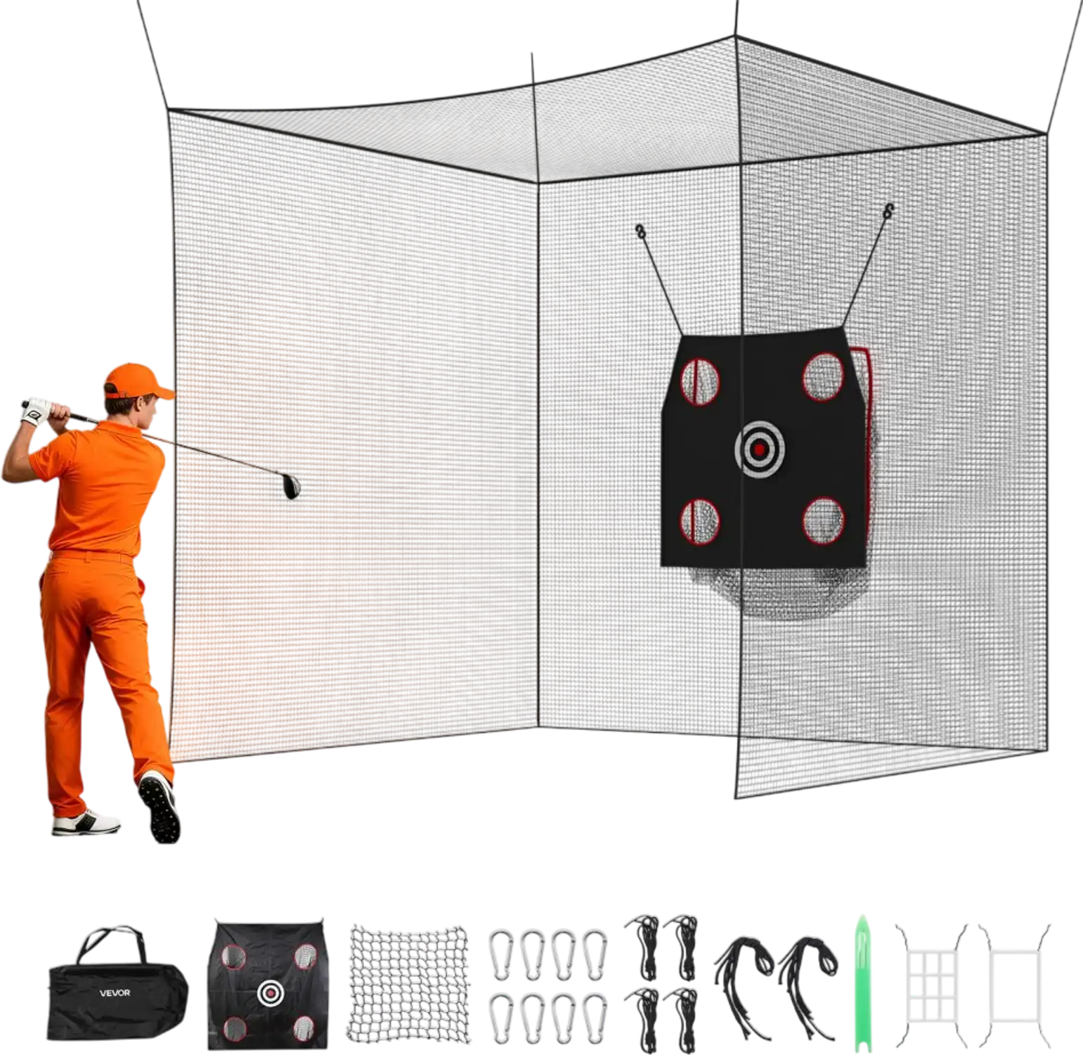 Vevor Golf Batting Cage 10 x 10 x 10' Practice Net New