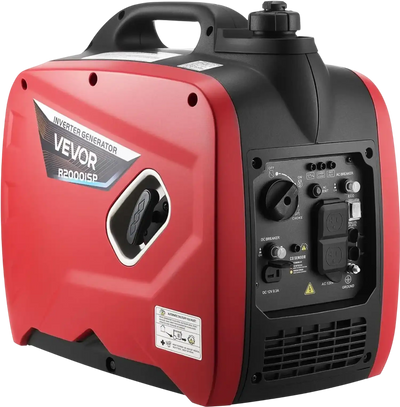 VEVOR Inverter Generator, 2900W Peak Watt Quiet Inverter Generator, Portable Inverters Generators for Home Use, Gas Powered, Compact and Lightweight Design - Stable Power, CO Sensor, Long Run Time