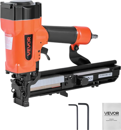VEVOR Pneumatic Staple Gun, 16 Gauge 1-inch Wide Crown Pneumatic Stapler 5/8