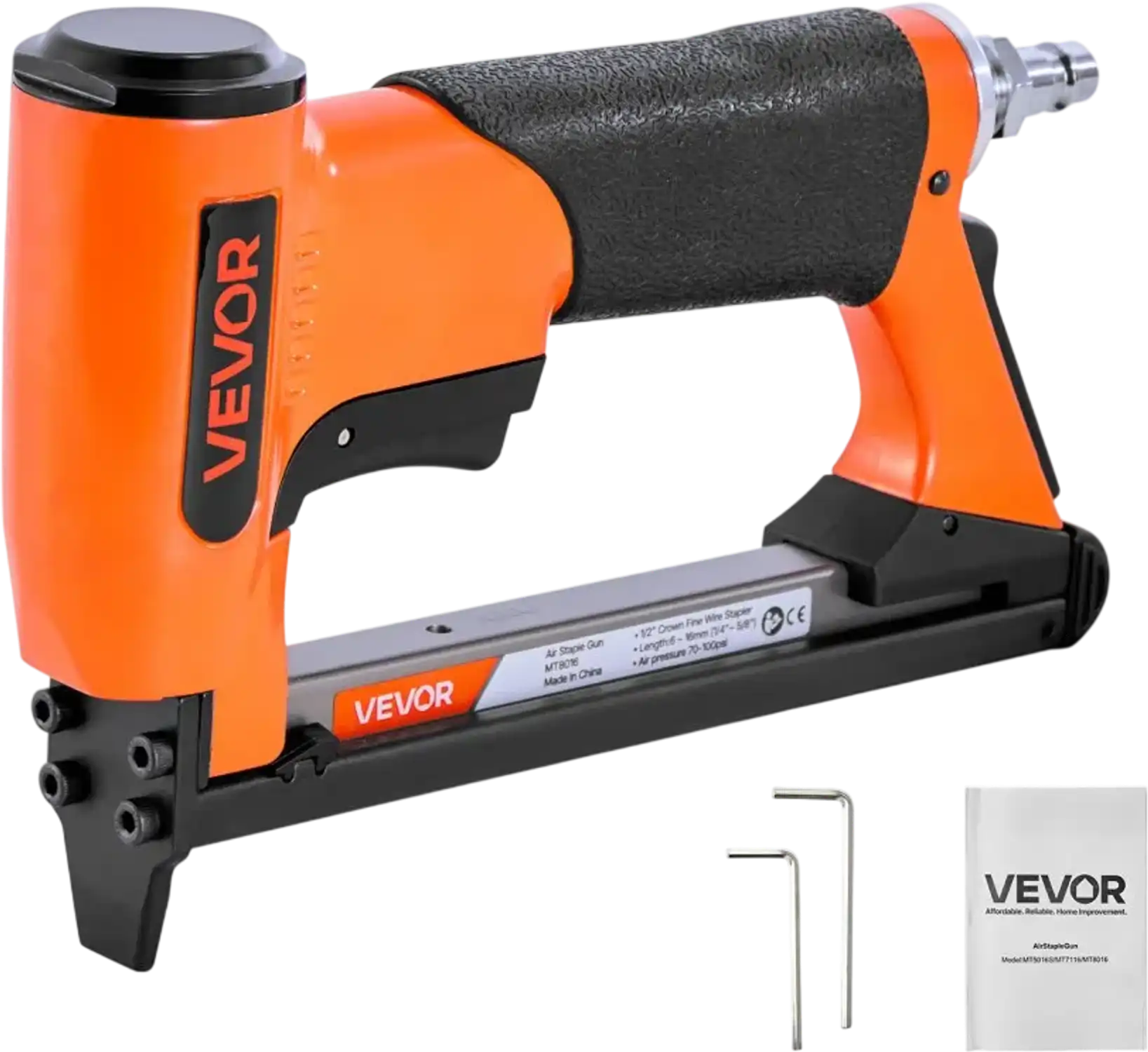 Vevor Pneumatic Staple Gun 21-Gauge Air Upholstery Stapler New