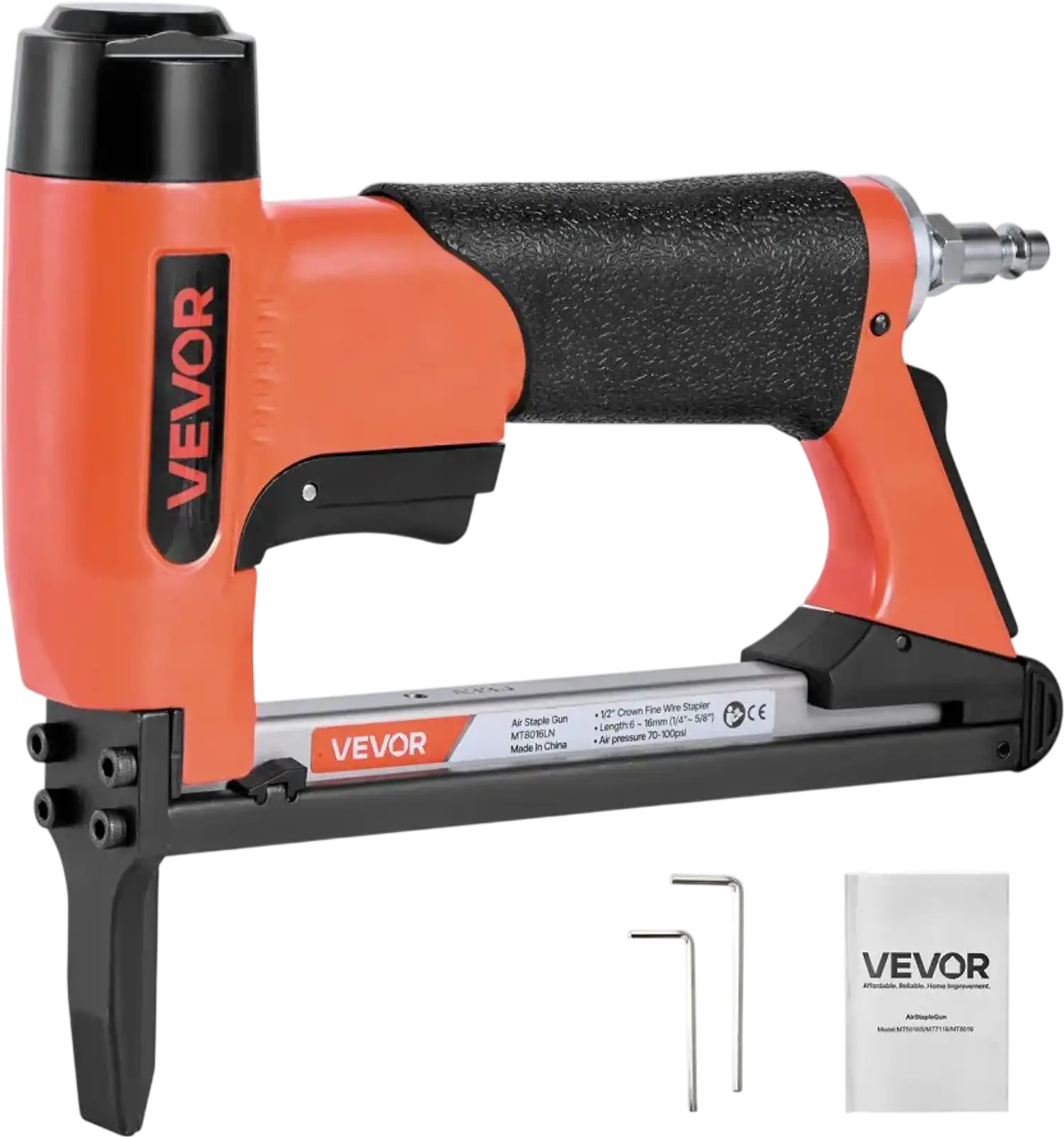 Vevor Pneumatic Staple Gun 21-Gauge Long-Nose Upholstery Stapler New