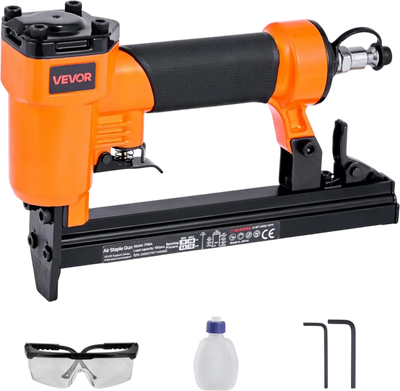 Vevor Pneumatic Staple Gun 22-Gauge Upholstery Stapler for 71 Series Fine Wire Staples 3/8