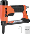 VEVOR Pneumatic Staple Gun, 22 Gauge Long-Nose Upholstery Stapler for 71 Series Fine Wire Staples 3/8-inch Crown 1/4"-5/8" Length, Max 180PCS Loading Air Staple Gun for Upholstering, Woodworking, DIY