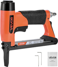 VEVOR Pneumatic Staple Gun, 22 Gauge Long-Nose Upholstery Stapler for 71 Series Fine Wire Staples 3/8-inch Crown 1/4