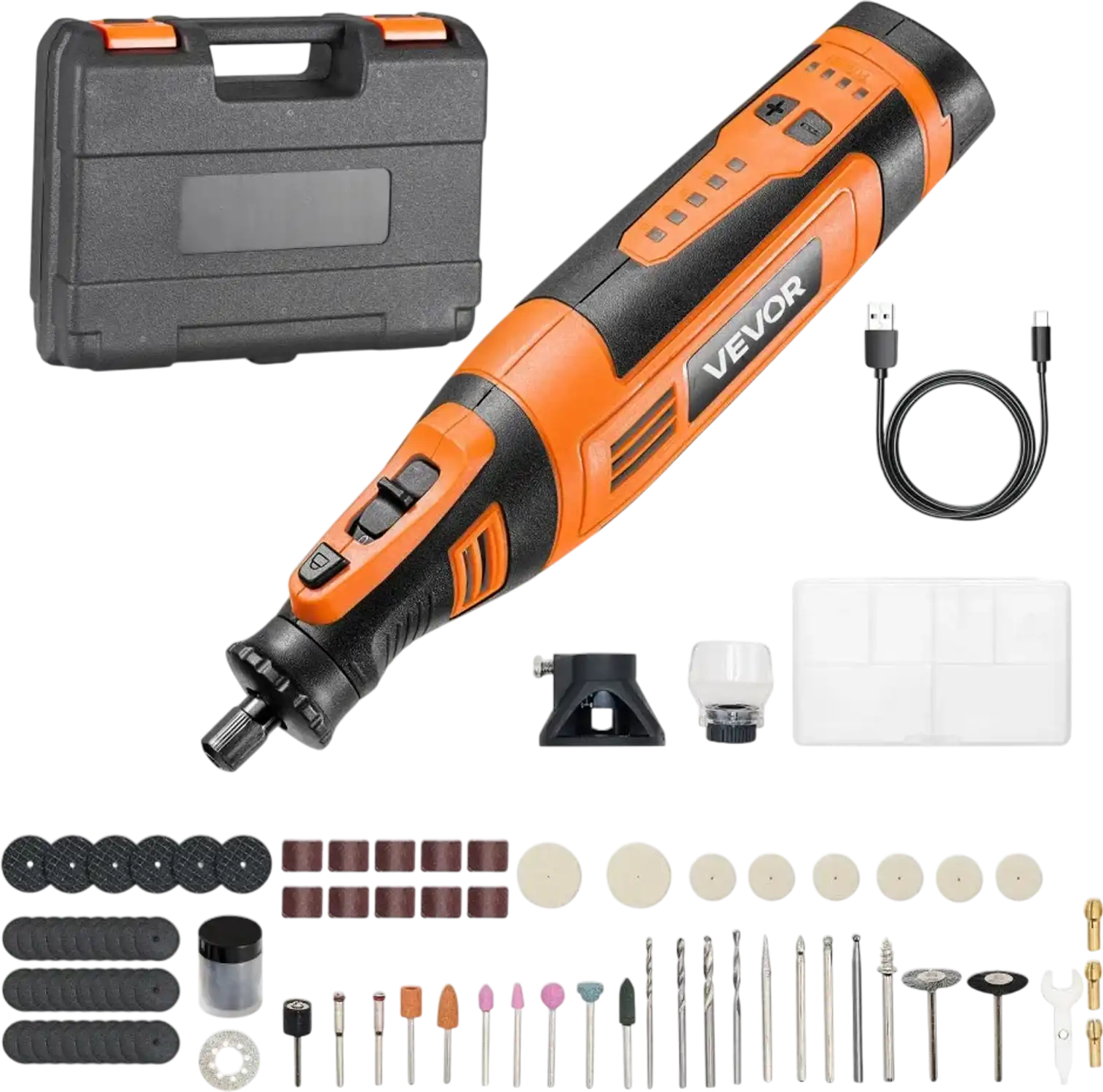 Vevor Cordless Rotary Tool Kit 136-Piece DC8V 5-Speed Portable Mini Power Tool New
