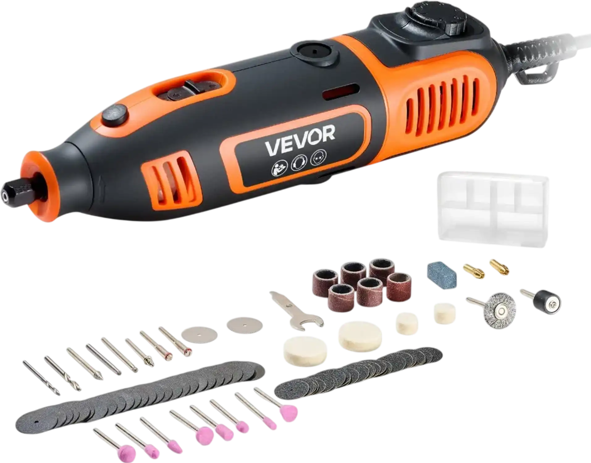 Vevor Rotary Tool 84-Piece 200W Corded 6-Speed DIY Kit New