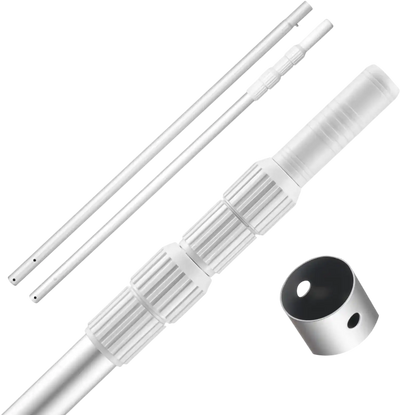 VEVOR Pool Pole, 3.4 to 12 Ft Telescoping Swimming Pool Cleaning Poles, Professional Adjustable Telescopic Pole with Extension Pole, Heavy Duty Cleaner Stick for Skimmer Net, Rake, Brush, Vacuum Head