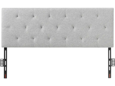 Vevor Headboard Adjustable Full Size Diamond Tufted Light Grey New