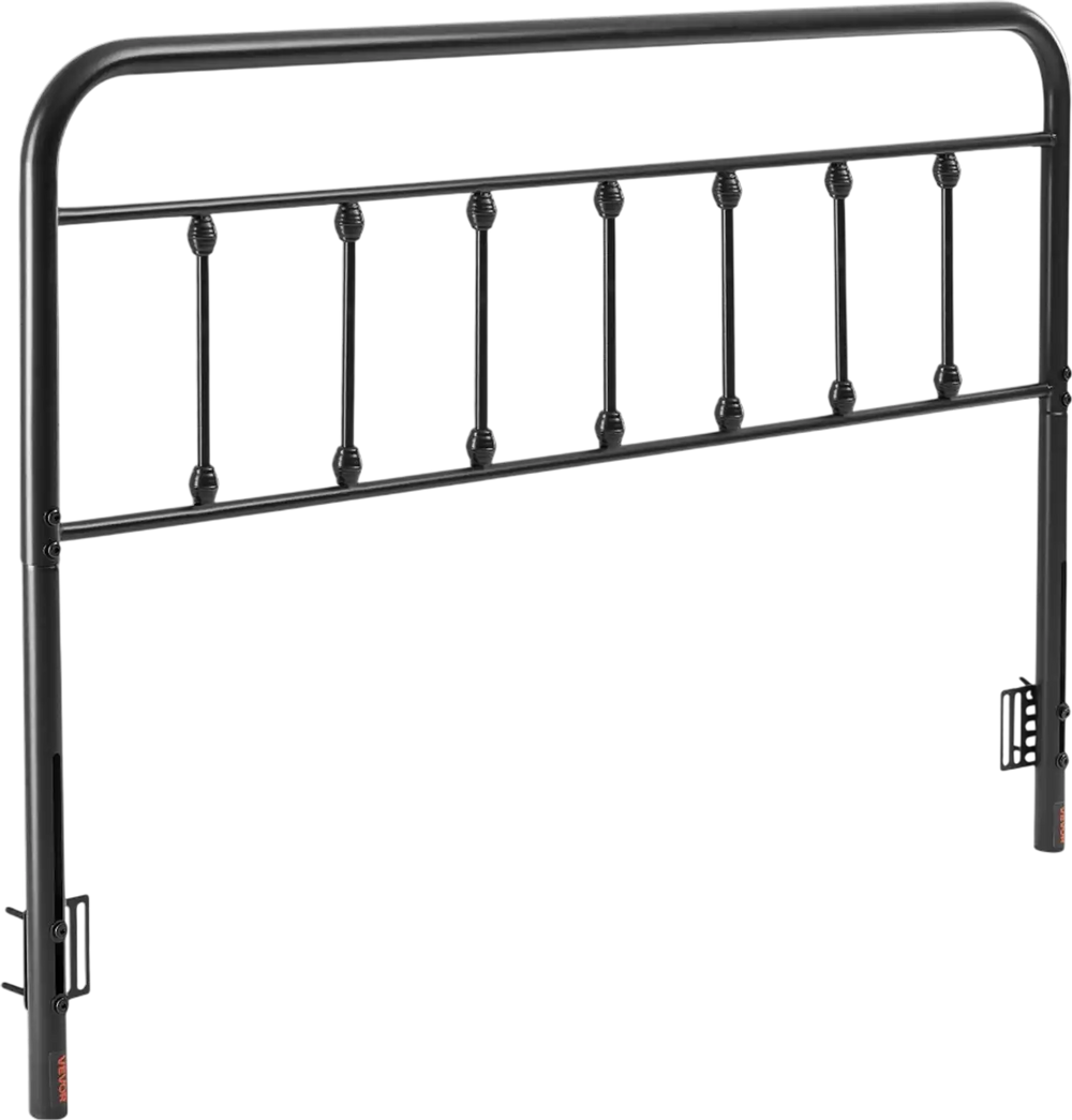 VEVOR Metal Headboard, Queen Size Headboard with Adjustable Height, Metal Headboard for Queen Size Bed, W59.65 x H40.55 x D1.5 inches, Ideal for Bedroom, Hotel, Homestay, Dormitory, Black