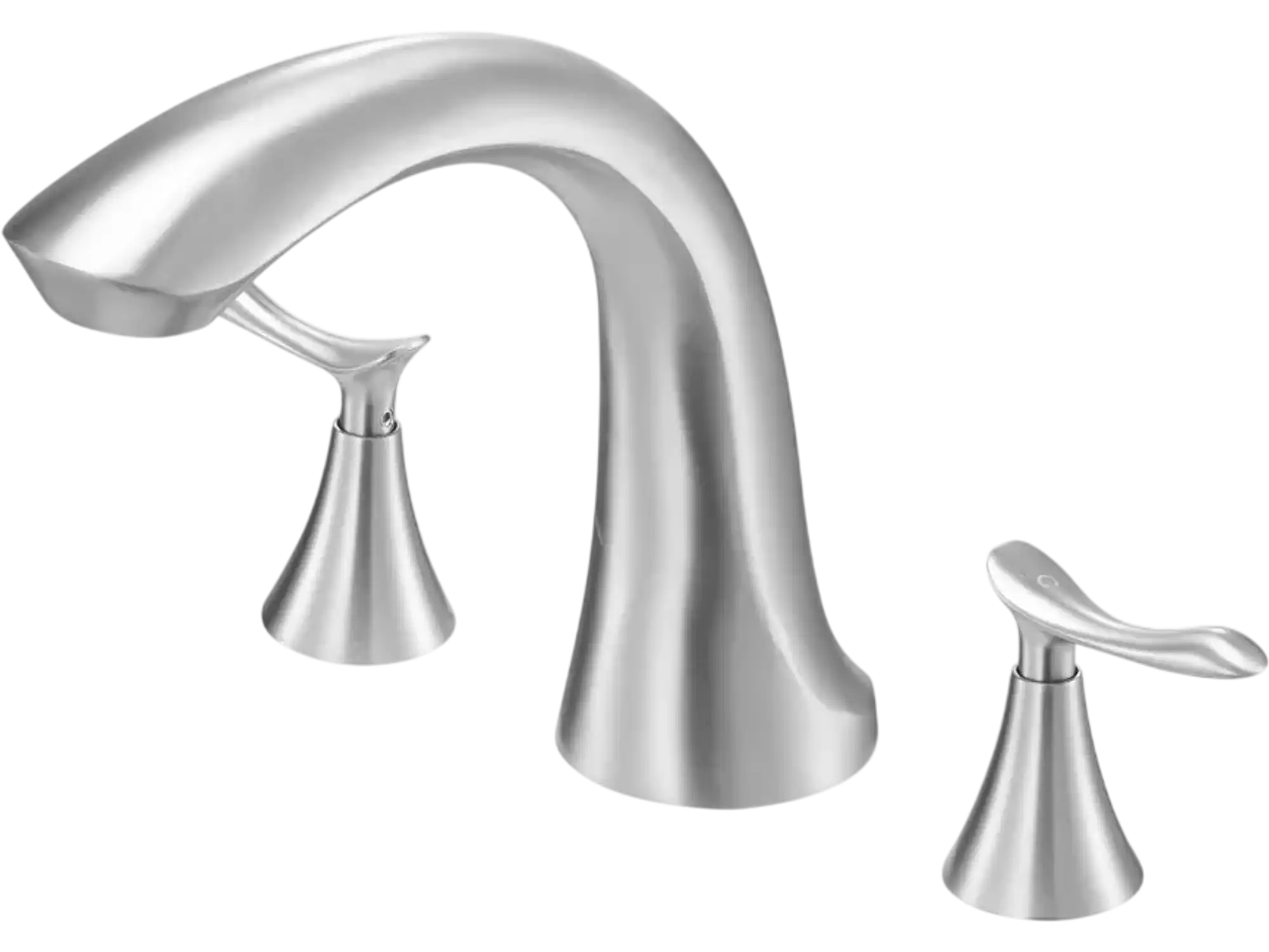 Vevor Roman Tub Faucet 3-Hole Waterfall Gooseneck Bathtub Faucet with 2 Handles New