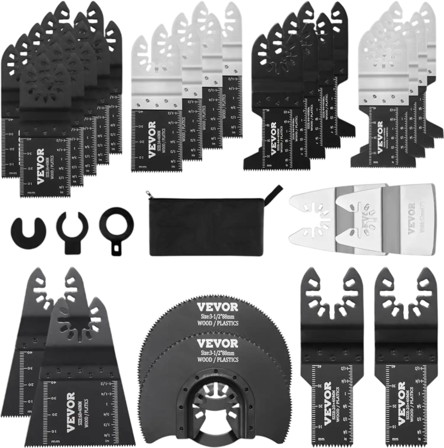Vevor Oscillating Tool Blades Universal Quick Release 30-Pc Set New