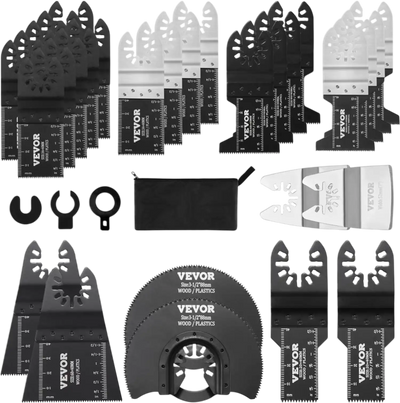 Vevor Oscillating Tool Blades Universal Quick Release 30-Pc Set New