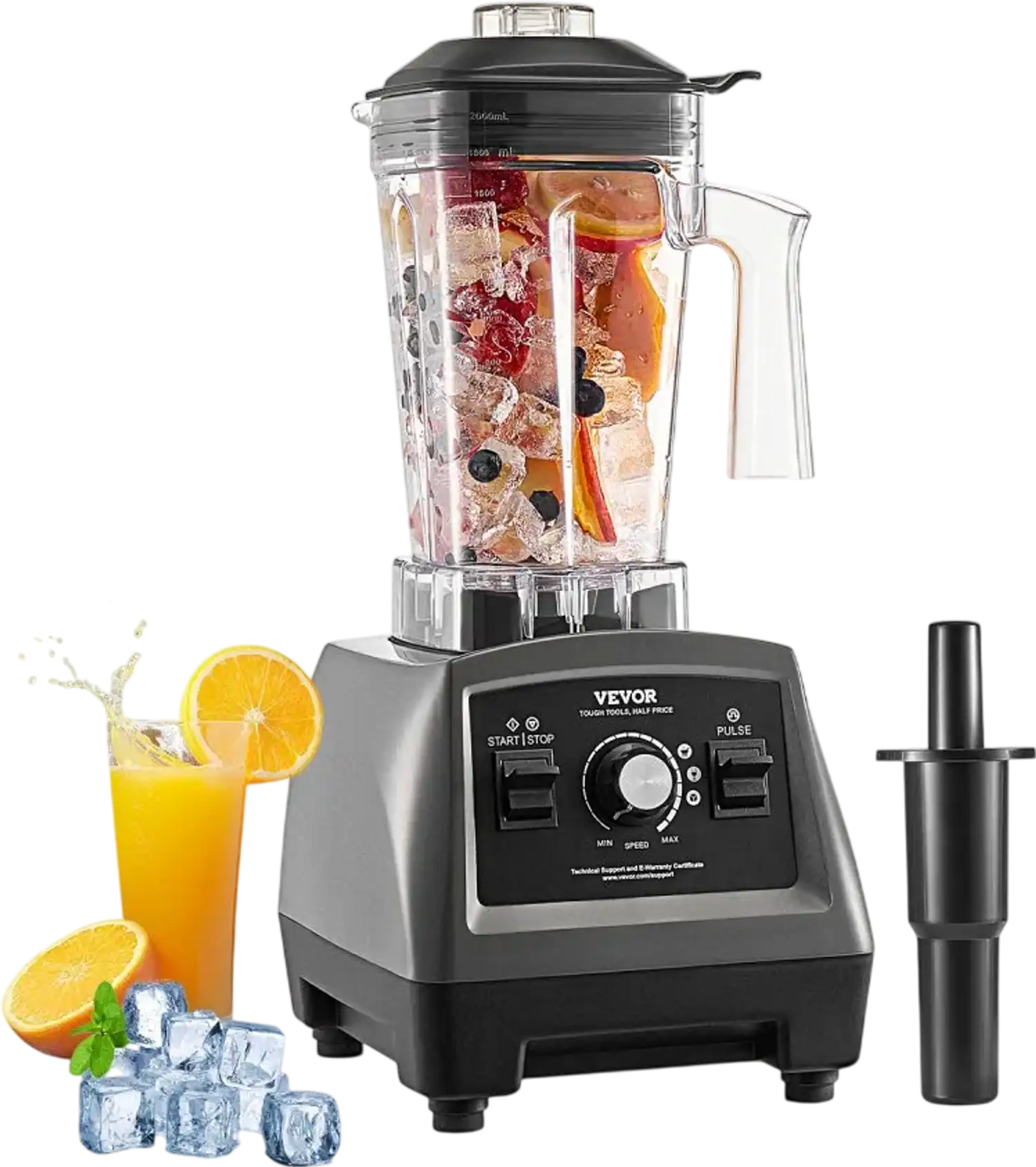 Vevor Blender 61 oz 1400W Professional Smoothie Food Processing Blender New