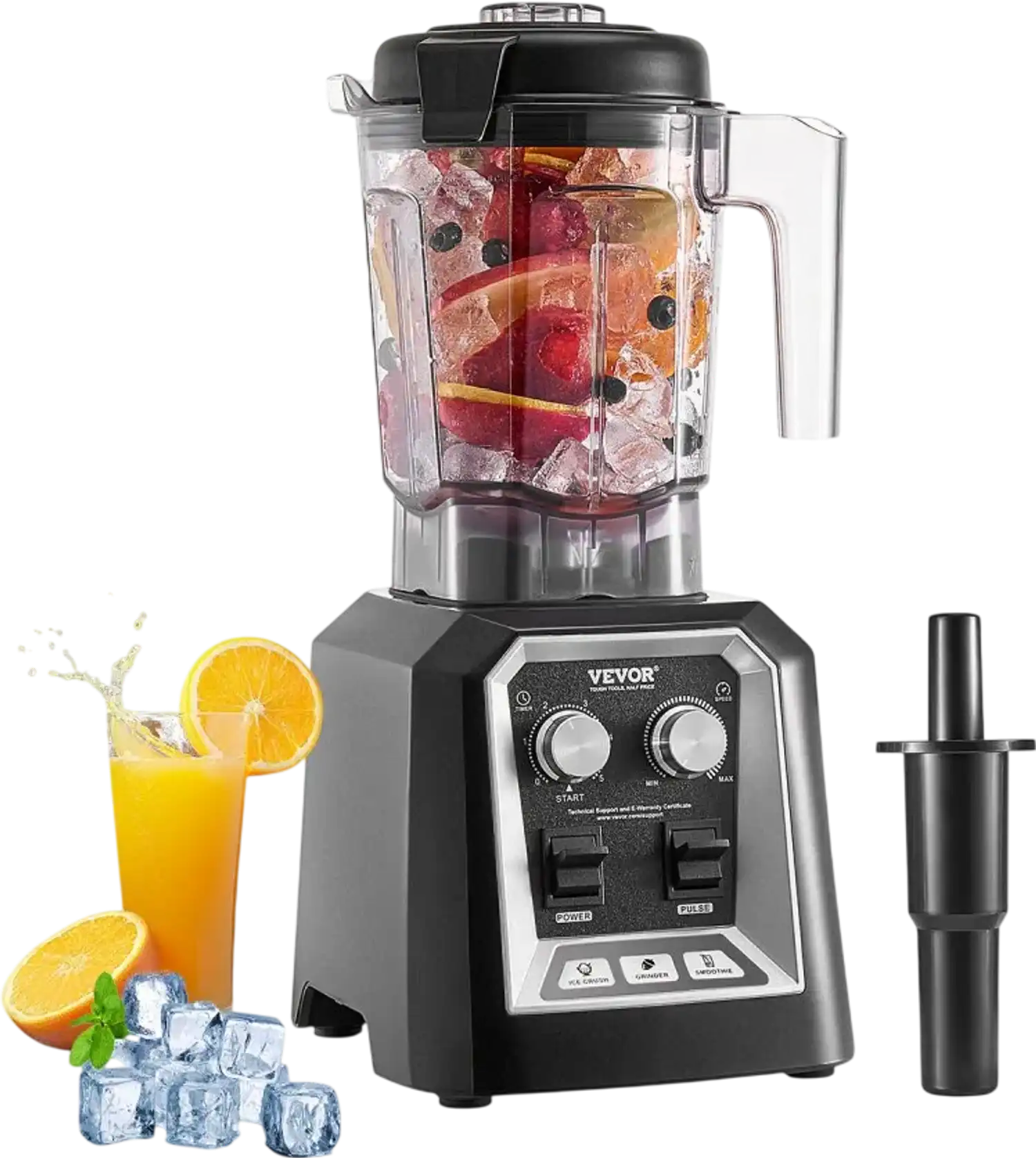 Vevor Blender 68 oz 1400W Professional Smoothie Food Processing Blender New