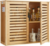 VEVOR Bathroom Wall Cabinet, 2 Doors and Adjustable Shelf with 3 Height Levels, Over the Toilet Storage Medicine Cabinet Wall Mounted, Hanging Organizer with Shelves for Laundry Room Kitchen Restroom