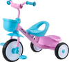 VEVOR Toddler Tricycle for 2-5 Year Old, Kids Trike with Adjustable Seat, Storage Basket, Carbon Steel Frame, Handlebar Grips for Outdoor Play, Tricycle for Toddlers, Birthday Toy for Boys and Girls
