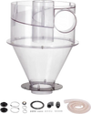VEVOR Cyclone Dust Separator, 4" Retrofit Cyclone Separator for Dust Collectors, ABS Dust Deputy With 2" Hole O.D. Connector & Hose for Wet/Dry Shop Vacuums, Fits 5-10 Gallon Tank (Tank Exclude)