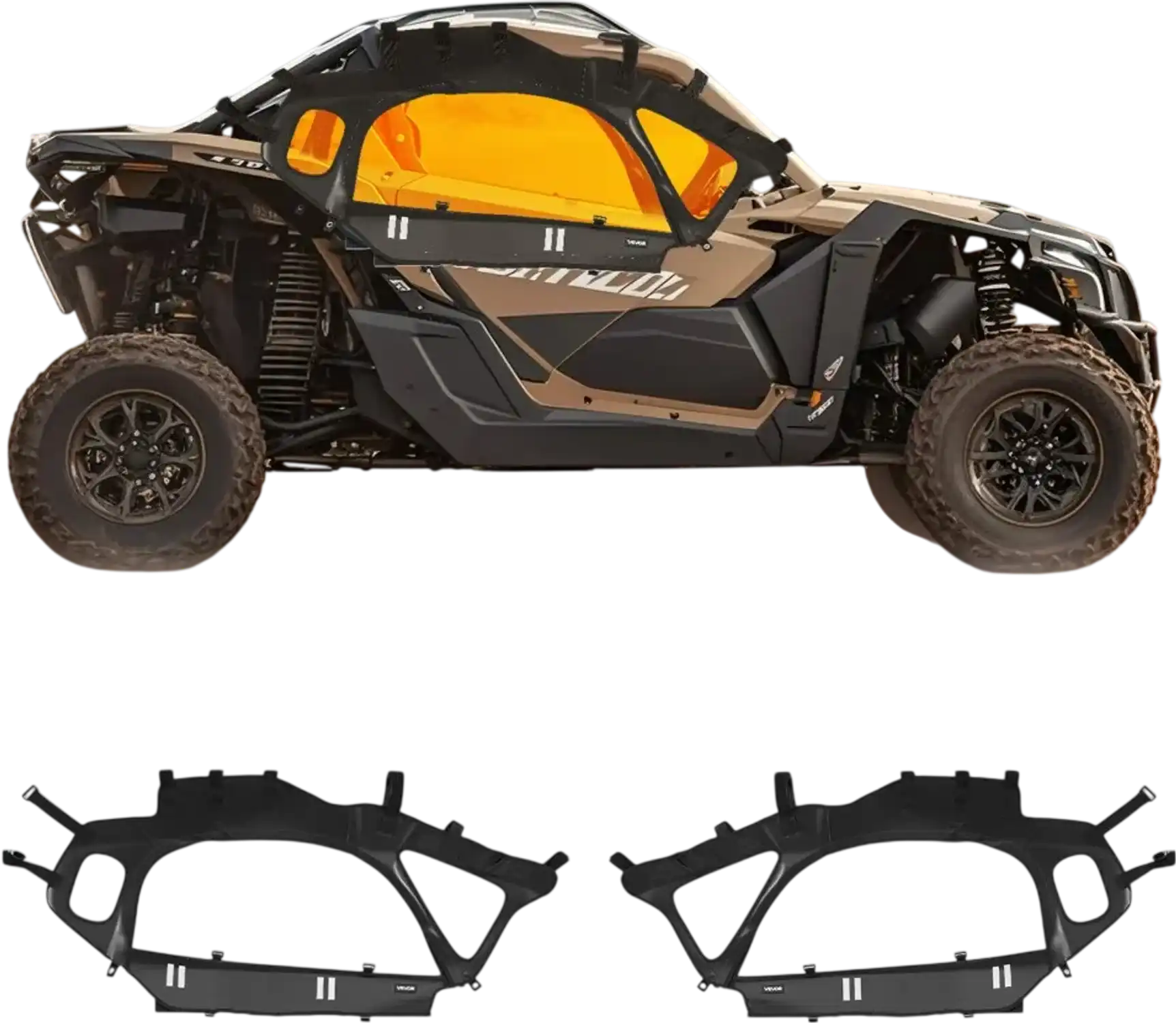 Vevor UTV Cab Enclosure Upper Doors for Can-Am Maverick X3 2-Seater 2017-2025 New