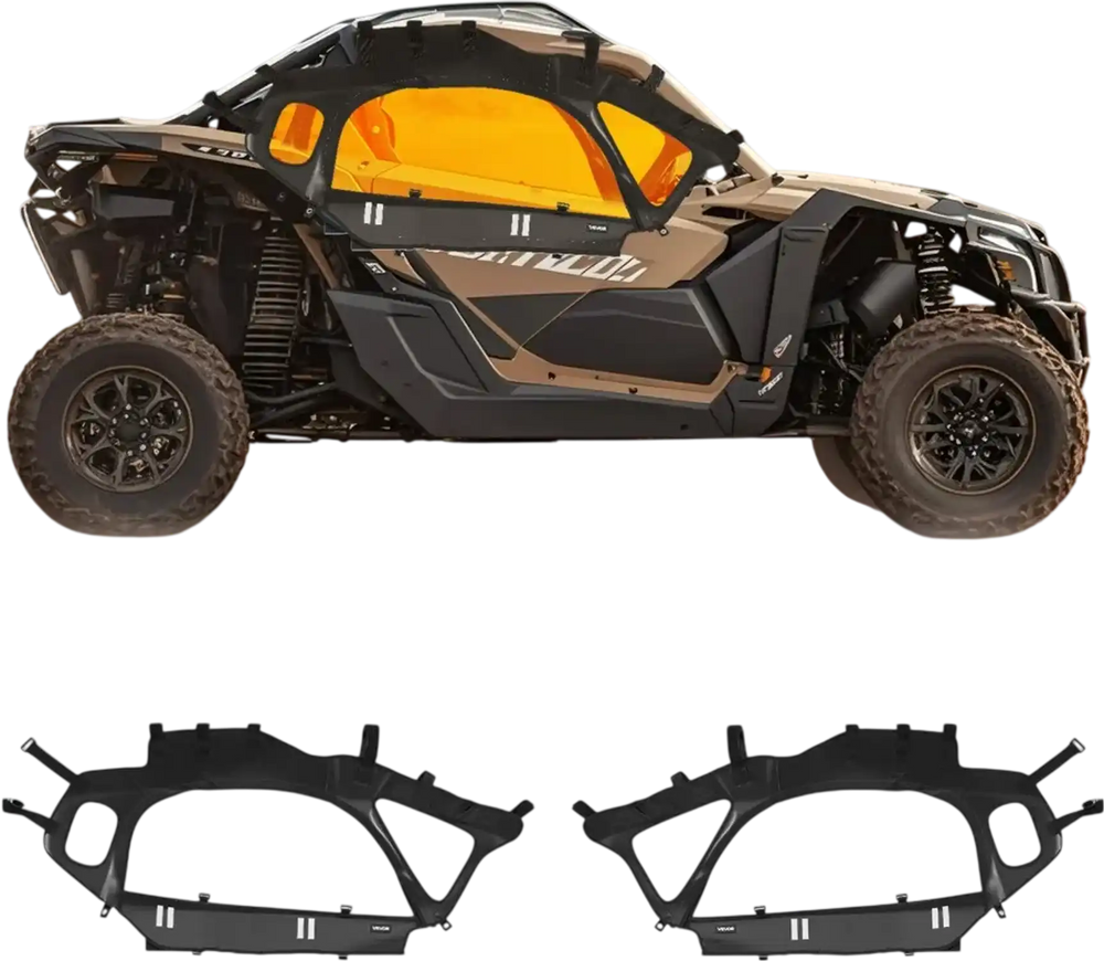 VEVOR Cab Enclosure Upper Doors, Compatible with Can-Am Maverick X3 2-Seater 2017-2025, Soft Upper Doors, Windproof Upgraded Zipper UTV Soft Side Window Kit, Work with Side Mirrors and Windshields