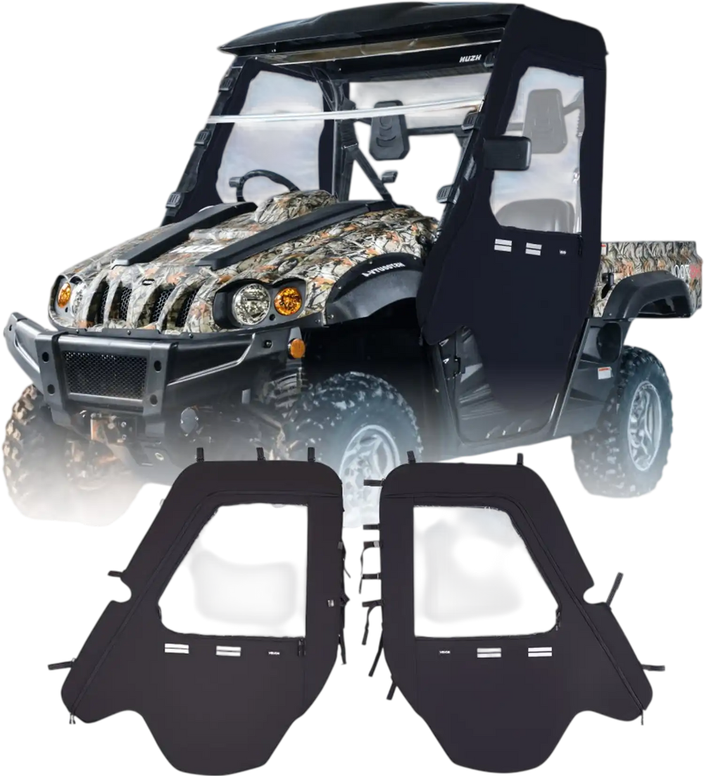VEVOR Cab Enclosure Upper Doors, Compatible with Hisun 500 700/Axis 500 700, Soft Upper Doors, Windproof & Waterproof Upgraded Zipper UTV Soft Side Window Kit, Work with Side Mirrors and Windshields