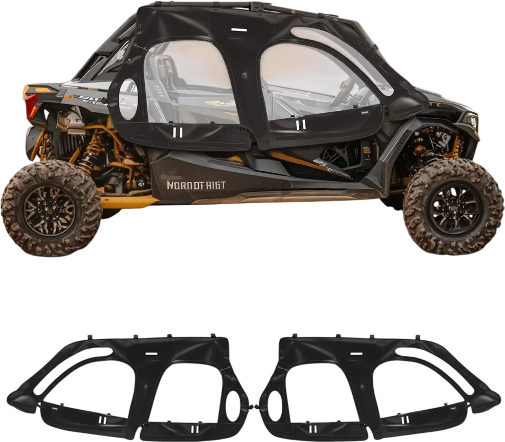 Vevor Cab Enclosure Upper Doors Compatible with Polaris RZR XP4 1000/Turbo 2014-2023 New
