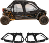 VEVOR Cab Enclosure Upper Doors, Compatible with Polaris RZR XP4 1000/Turbo 2014-2023, Soft Upper Doors, Windproof Upgraded Zipper UTV Soft Side Window Kit, Work with Side Mirrors and Windshields