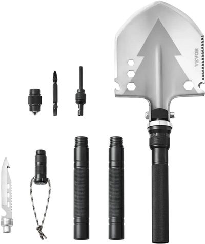 Vevor Survival Shovel 11-in-1 Camping Folding Multitool New