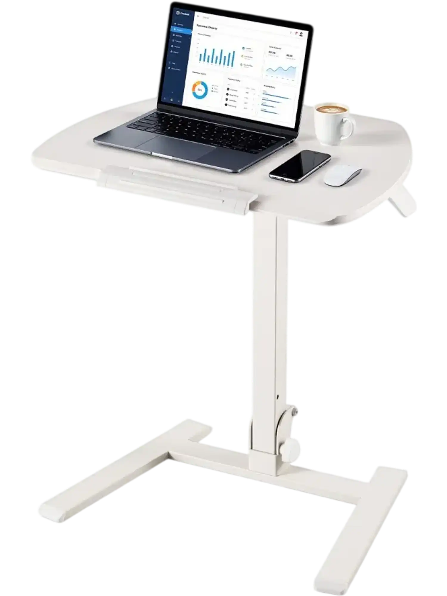 Vevor Standing Desk Adjustable Height Mobile Sit-Stand Workstation 25.6