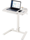 VEVOR Standing Desk, Adjustable Height Mobile Stand Up Desk with Tilting Desktop, 25.6 x 19 in Small Computer Sit Stand Workstation, 33 lbs Capacity, Pneumatic Lift for Home Office, Fully Assembled