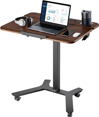 Vevor Standing Desk Adjustable Height Mobile Sit-Stand Workstation 28.2
